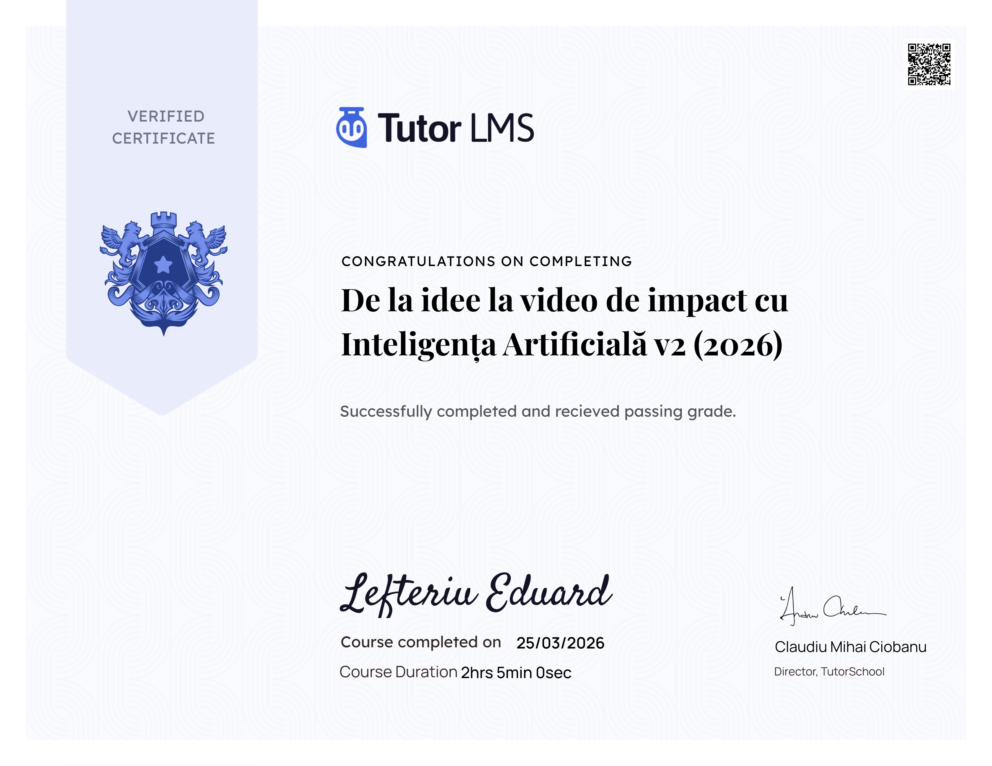 De la idee la video de impact cu Inteligența Artificială v2 (2026)